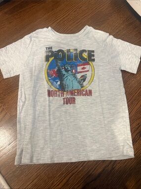 Police Light Gray Kids' North American Tour Graphic Tee